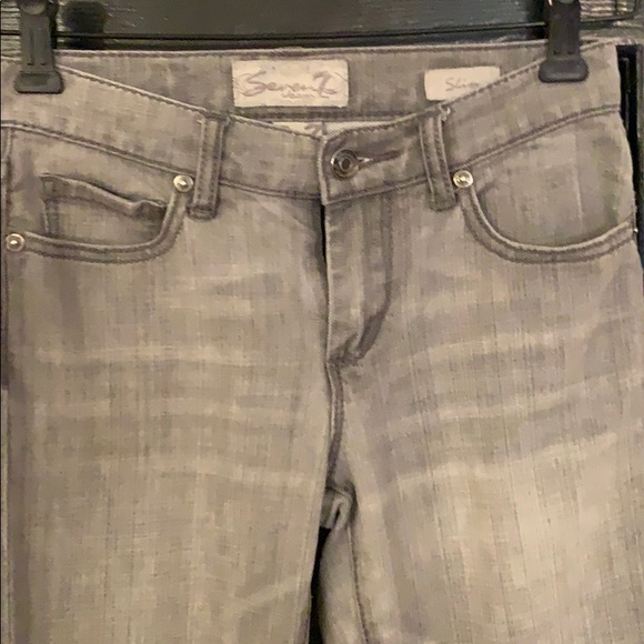Seven7 slim skinny gray jeans - Picture 3 of 4